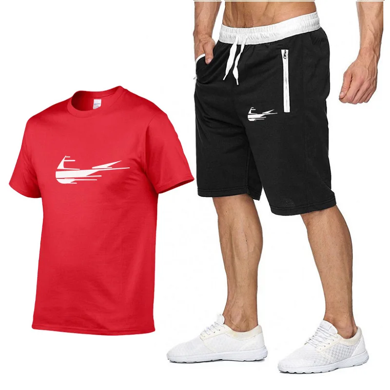 

Men's T-shirt Summer Beach Shorts Suits Two Piece Set Men's Tracksuit Daily Leisure Short Sleeve