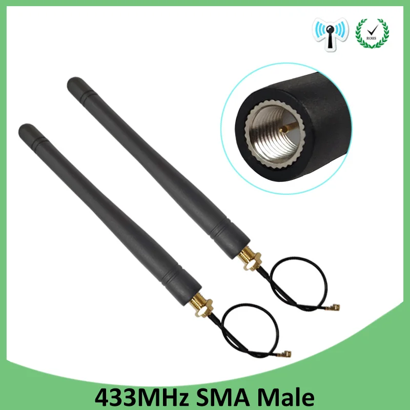 20 шт. 433 МГц Антенна 3dBi SMA разъем антенны направленная антенна + 21 см RP к ufl./IPX 1 13 Pigtail