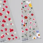 1 шт. 3D тиснением камелии Дейзи наклейка с цветком для ногтей красного и желтого цветов в Корейском стиле нейл-арта водная горка наклейки милые украшения ваших ноготков, инструменты