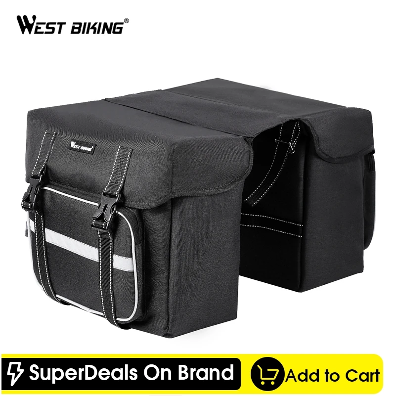 Велосипедная сумка на заднее сиденье WEST BIKING 25 л вместительная стойку для горного