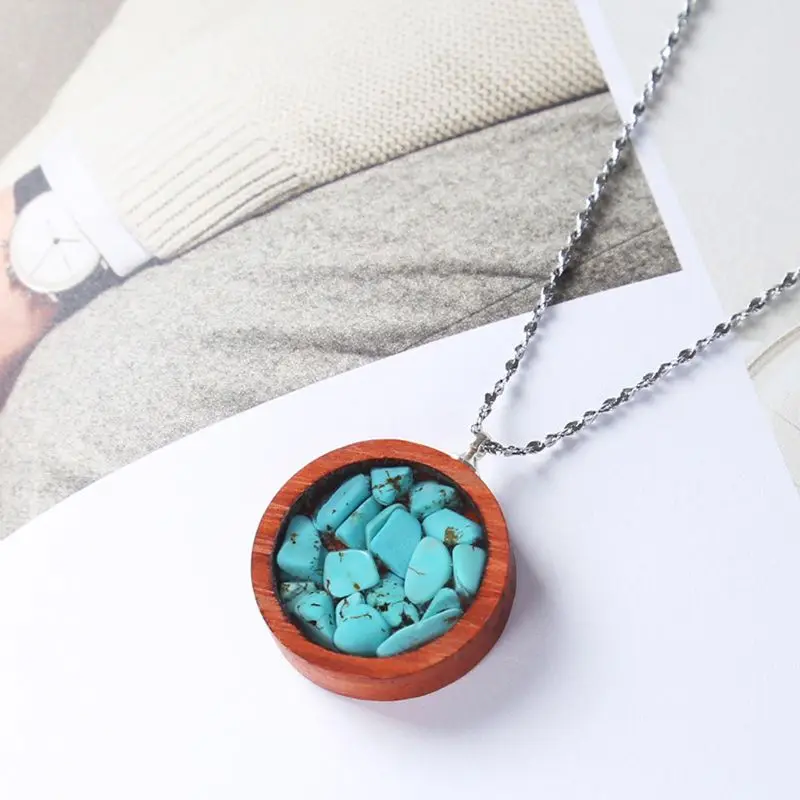 Пустое дерево квадратная деревянная рамка из смолы подвески с закрепкой смола