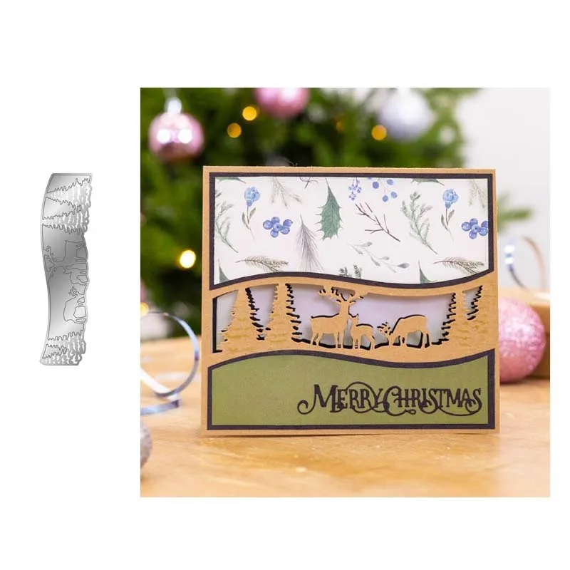 

JC Christmas Deer Tree Metal Cutting Dies for Scrapbooking Die Cut Card Make Stencil Craft Paper Mold Mould Model Decor Template