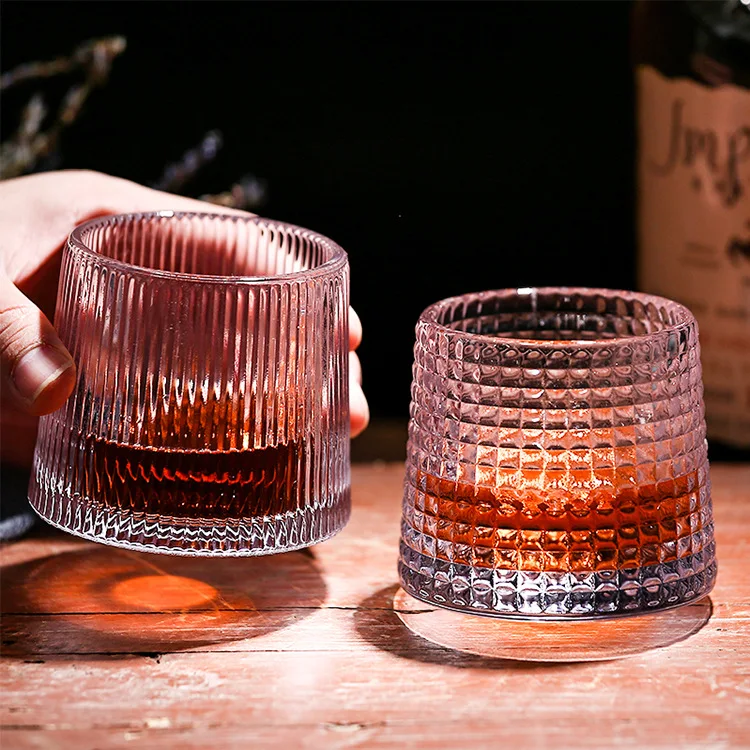 

Spinning Whisky Glass Whiskey Tumblers, Old Fashioned Scotch & Bourbon Glasses Wine Glass Cocktail Glass Shot Glass