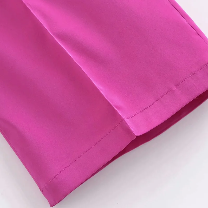 

NWOMN Za Women Pants 2021 y2k Purple Silk Satin Wide Leg Pant Elastic High Waisted Trousers Suits Women's Clothing Loose Pocket