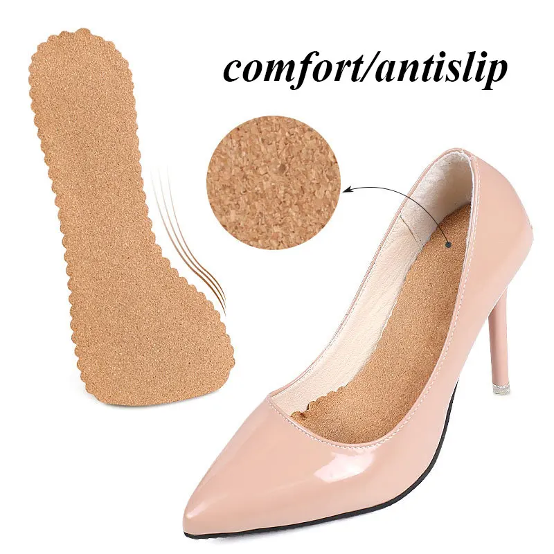 

1Pair Non-Slip Insoles Cork Seven-Point Pad Shock-Absorbing Sweat-Absorbent Pad Massage Inserts Foot Care Tool