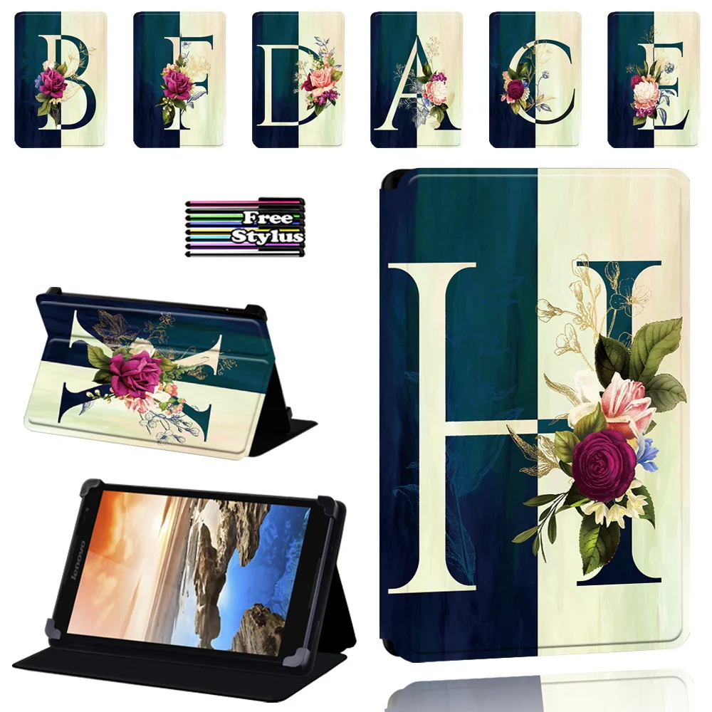 

Half Letter Tablet Case Universal for Lenovo Tab 7" / 8" / 10" Thinkpad - Ultrathin Tablet Stand Cover Case + Stylus