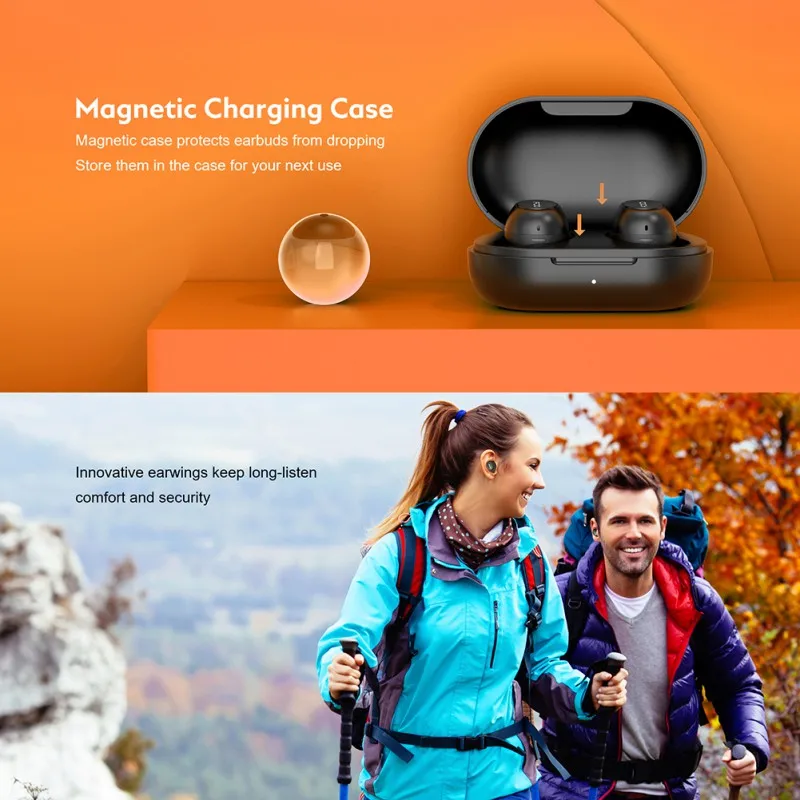 

T9 Bluetooth Headset Earbuds TWS Wireless In-ear Magnetic Earphone
