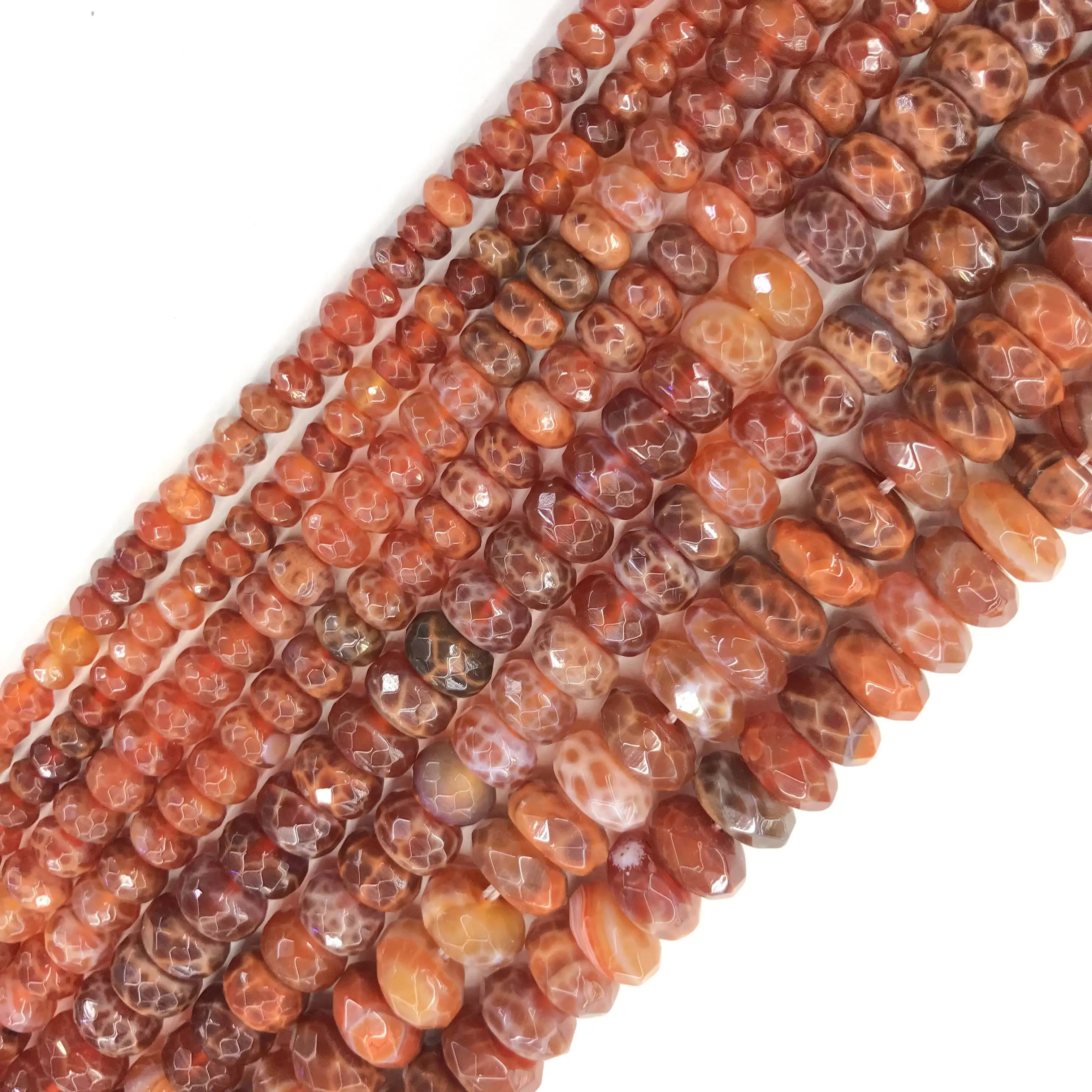 Заводская цена натуральный камень оранжевый Ботсвана Агат Граненые Круглые