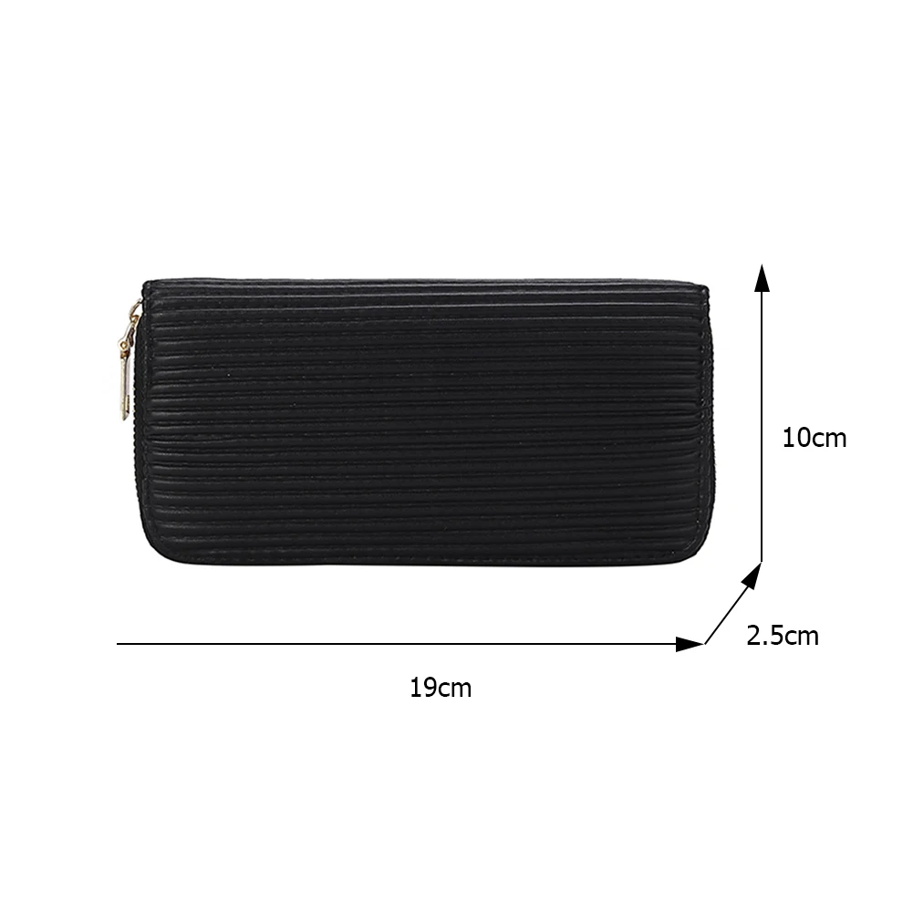 

Vintage Women PU Leather Pure Color Long Wallet Money Bag Casual Ladies Small Handbags Day Clutches Mini Purse Card Holder