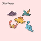 Эмалированные булавки в виде парка Юрского Периода Динозавров, симпатичные стильные броши в виде хищника, значки на лацкан, оптовая продажа, булавка, мультяшное украшение, подарки для друга