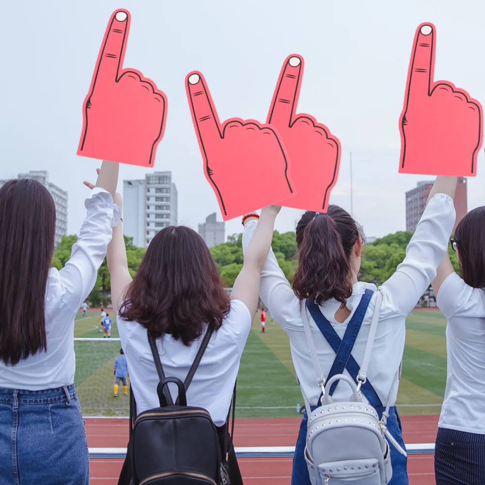 

3 Pcs EVA Large Size Slap Atmosphere Cheer Gesture Hand Toys Party Sport Concert Favors (Yellow)