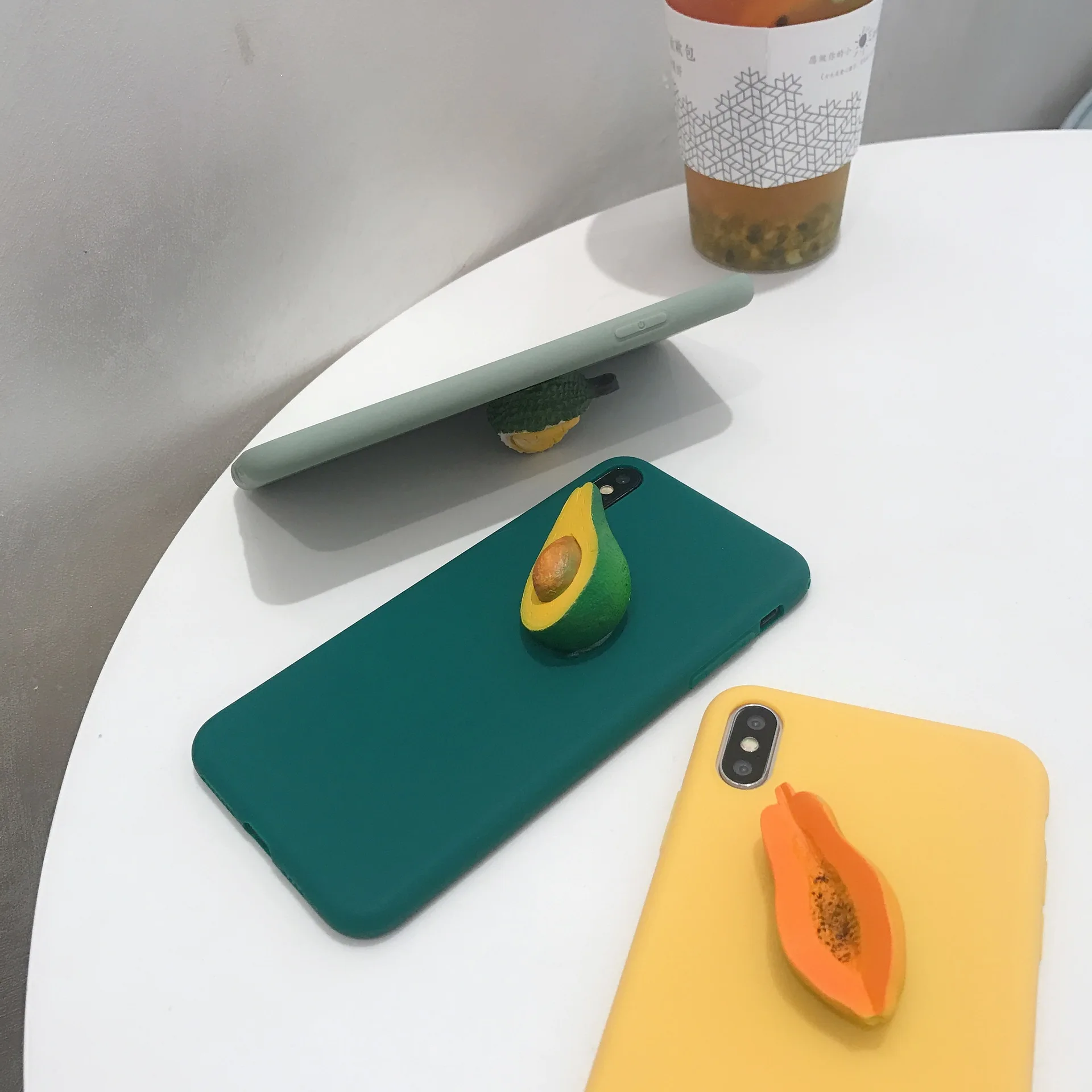 3D Авокадо Фрукты мультфильм чехол для iPhone X XR XS Max 6 6S Plus 7 8 TPU силиконовая задняя