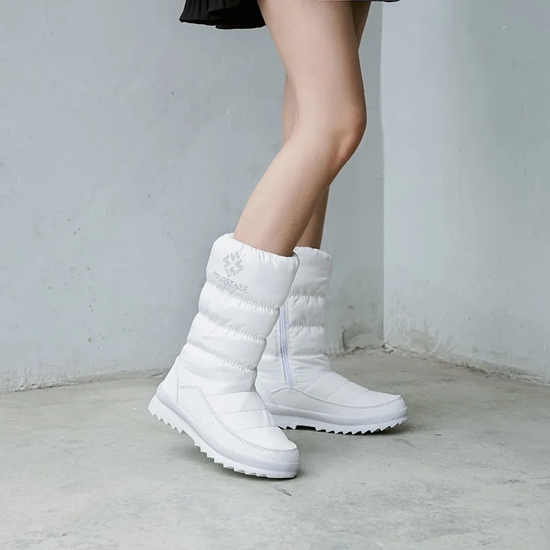 FEDONAS/теплые удобные женские зимние сапоги на плоской платформе Новинка Женские