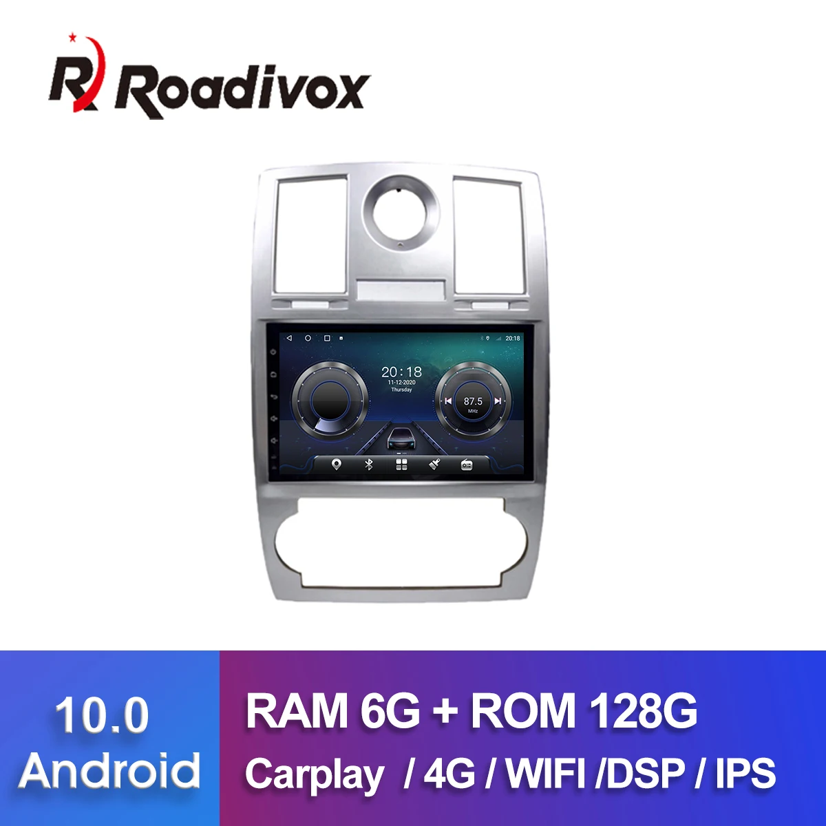 Автомагнитола 9 дюймов Android 10 0 DVD мультимедийный плеер для Chrysler 300 C 300C 2004 2008