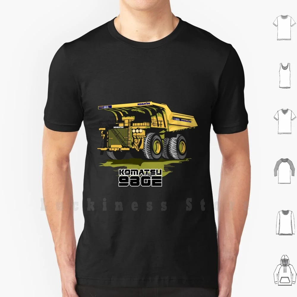 Карьерный грузовик Komatsu 980e футболка с принтом 100% хлопок новинка крутая