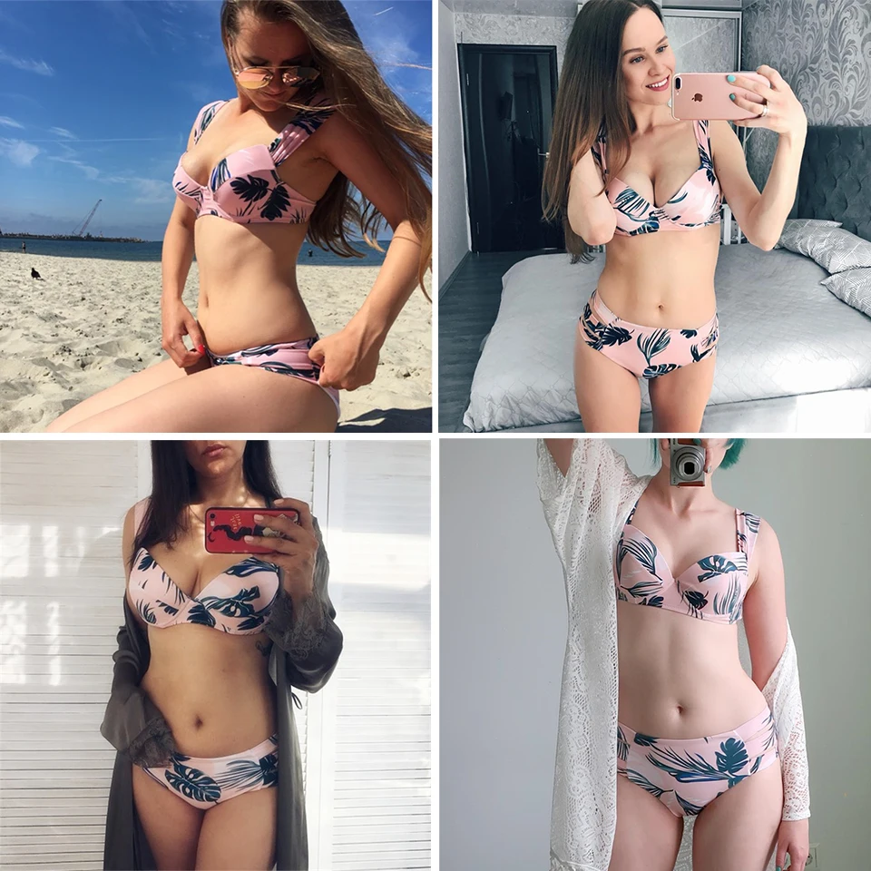 Сексуальные бикини женский купальник 2020 летние купальные костюмы с вырезами пуш - Фото №1