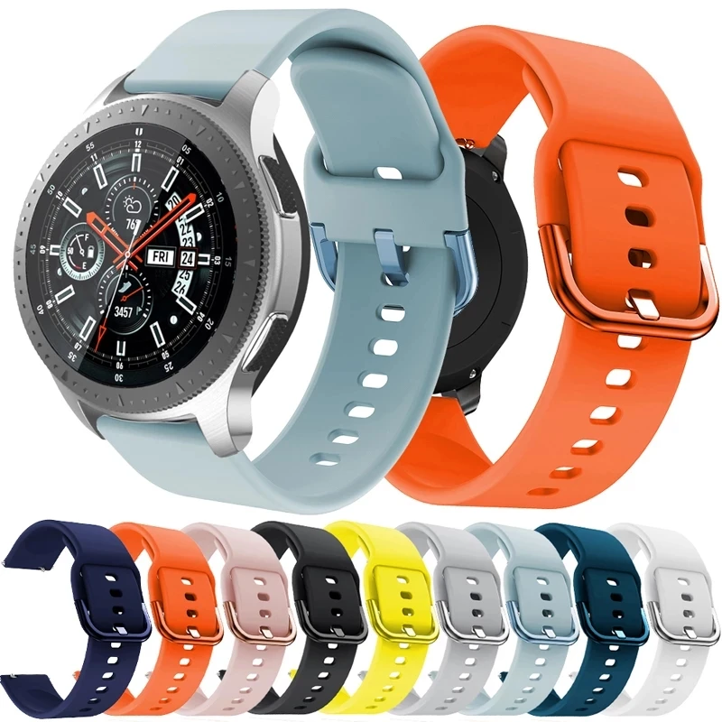 

18mm 20mm 22mm Silicone Strap For Samsung Galaxy GearS3 Sports WatchBand For Huawei active2 Huami Amazfit bip Bracelet wristband