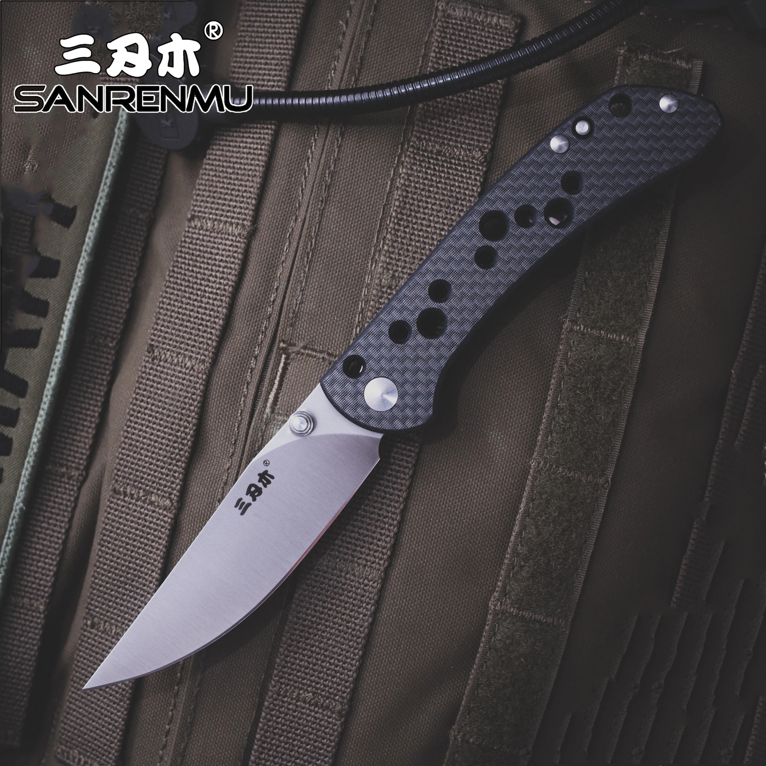SANRENMU SRM 9165 12C27 Сталь аварийно спасательных G10 средство для выживания на открытом