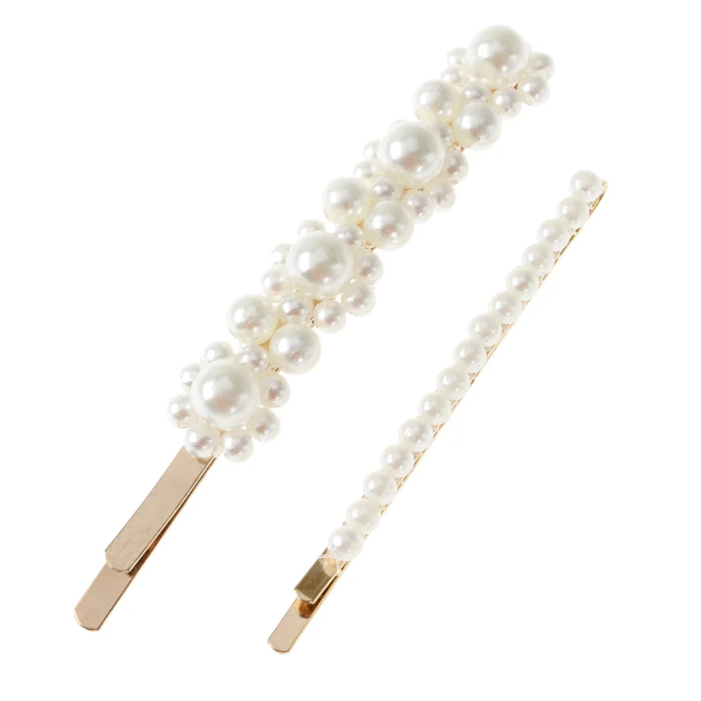 Женская заколка для волос с жемчугом элегантная Заколка-пряжка в Корейском стиле