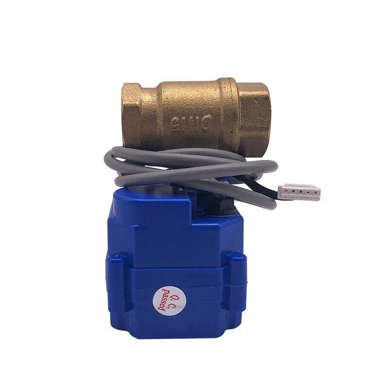 

1pc 1/2"(DN15) 3/4"(DN20) 1"(DN25) BSP/NPT Brass Motorized Ball Valve for WLD-808 Water Leak Detection Alarm System