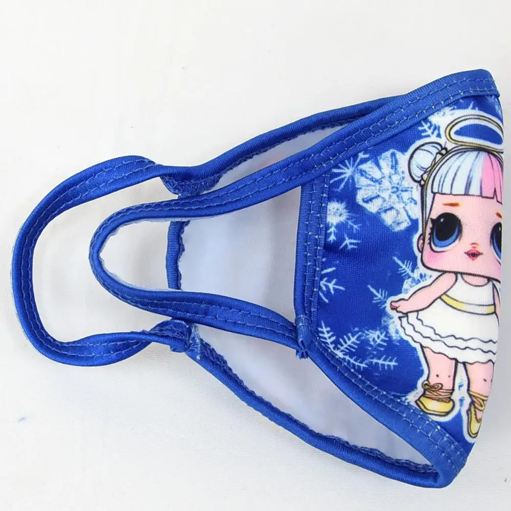 Многоразовые Мультяшные маски L.O.L для девочек лица из хлопка с куклой-сюрпризом