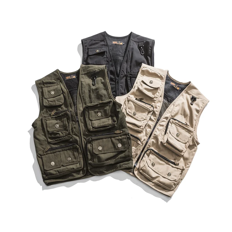 Жилет мужской сетчатый быстросохнущий в стиле милитари для фотографий охотников