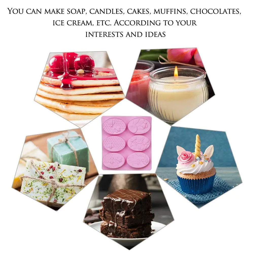 Силиконовая форма для мыла 3D пчелы инструмент выпечки сыра мусса торта шоколада