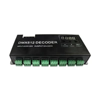 10pc 1728w 24 channel dmx 512 decoder rgb led controller 72a rgb led decoder smart building decoration 3a dc5v 12v 864w 24v