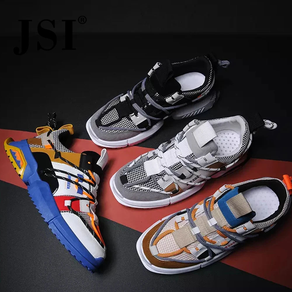 Кроссовки JSI jx60 мужские сетчатые Повседневные базовые сникерсы из микрофибры на