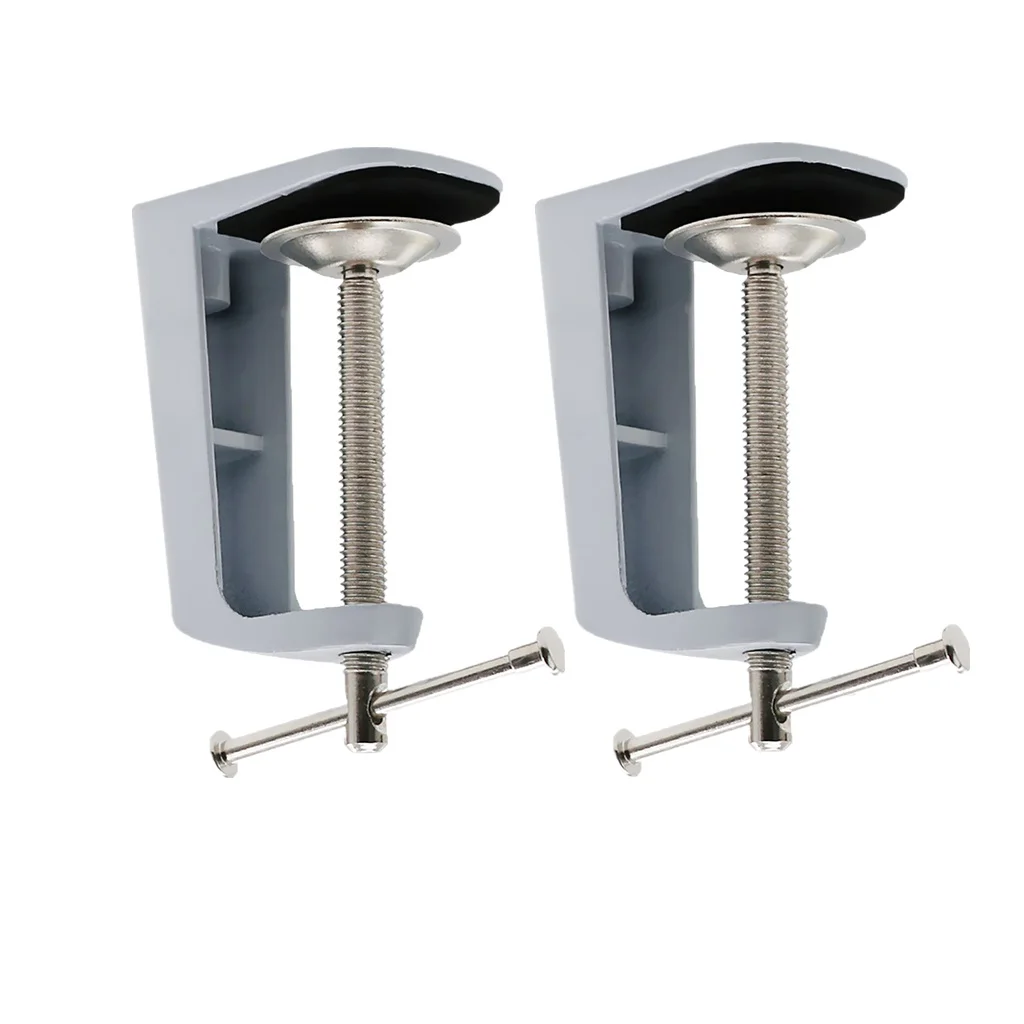

2pcs 0-59mm Range Adjustable Arm Desk Clamp Table Lamp Clip Holder Stand