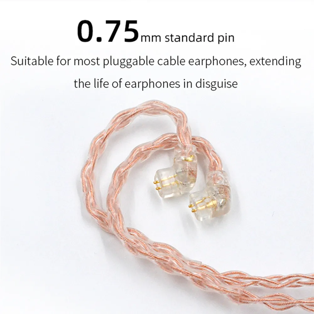 Кабель для наушников KZ 8-жильный обновленный кабель из бескислородной меди с 2