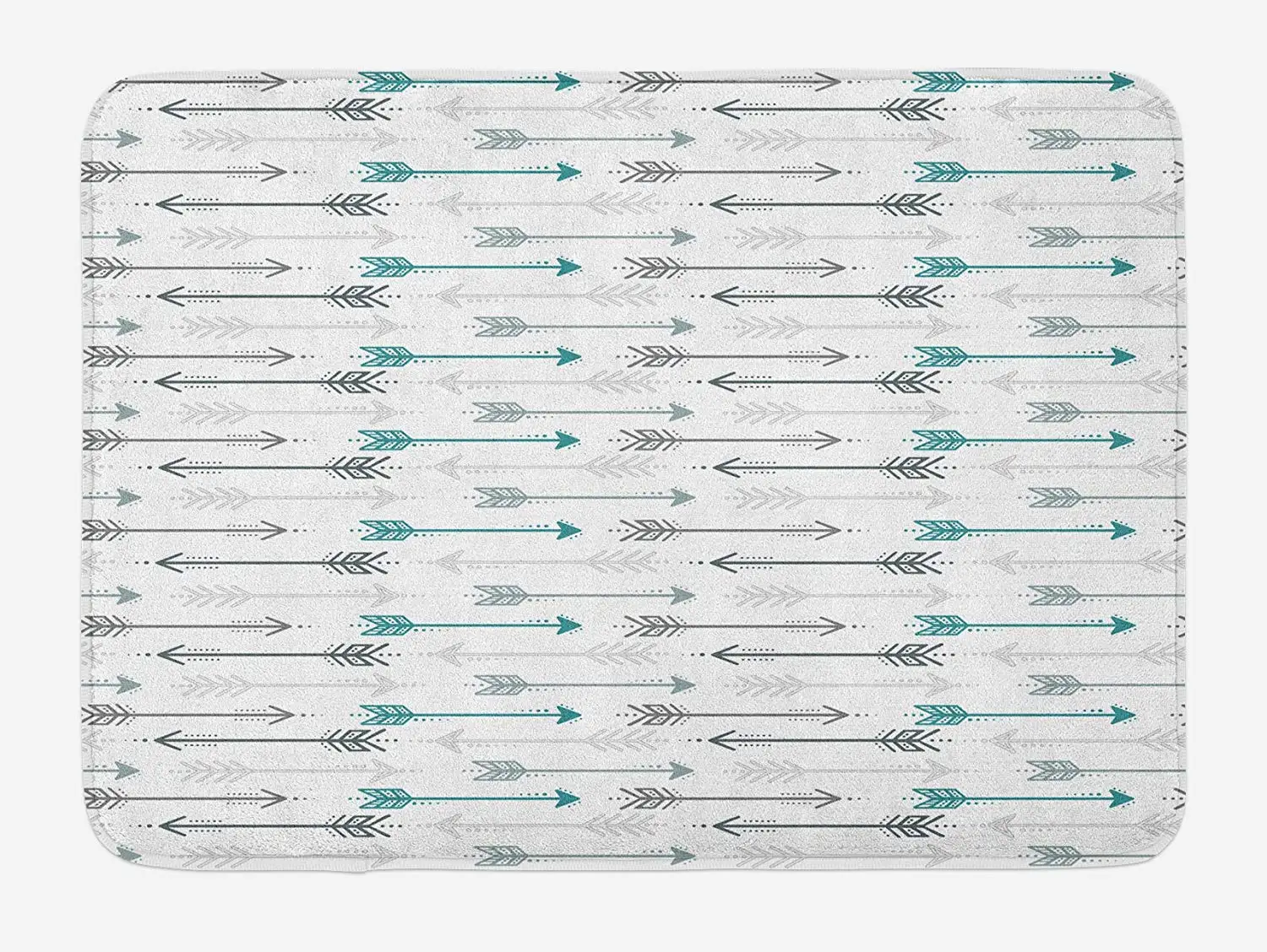 Teal коврик ретро рисунок стрелы в горизонтальной линии направляется