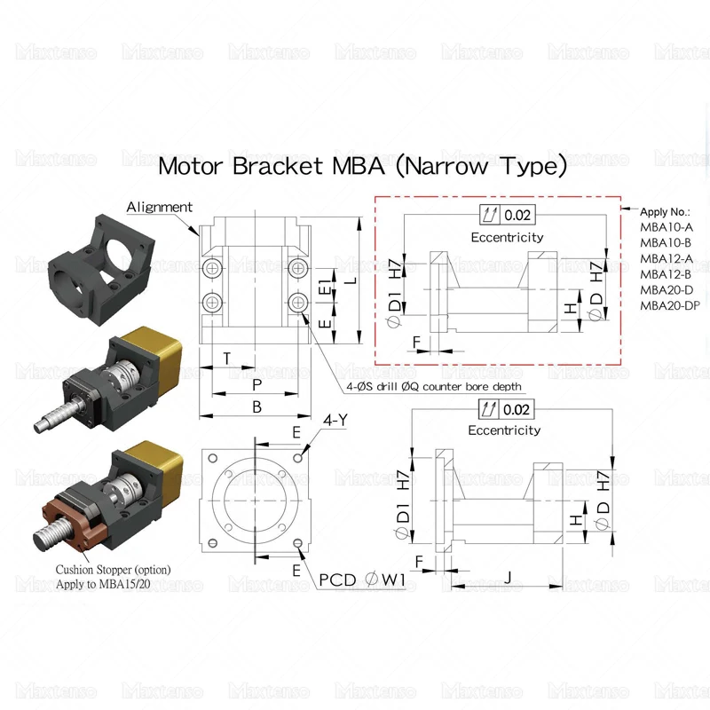 SYK Премиум мотор Кронштейн шариковый винт корпус двигателя MBA15-C MBA15-D MBA15-DP MBA15-F MBA15-E MBA15-EP для шагового двигателя NEMA17 NEMA23 NEMA34 набор с группы поддержки Профессиональный компоненты ЧПУ