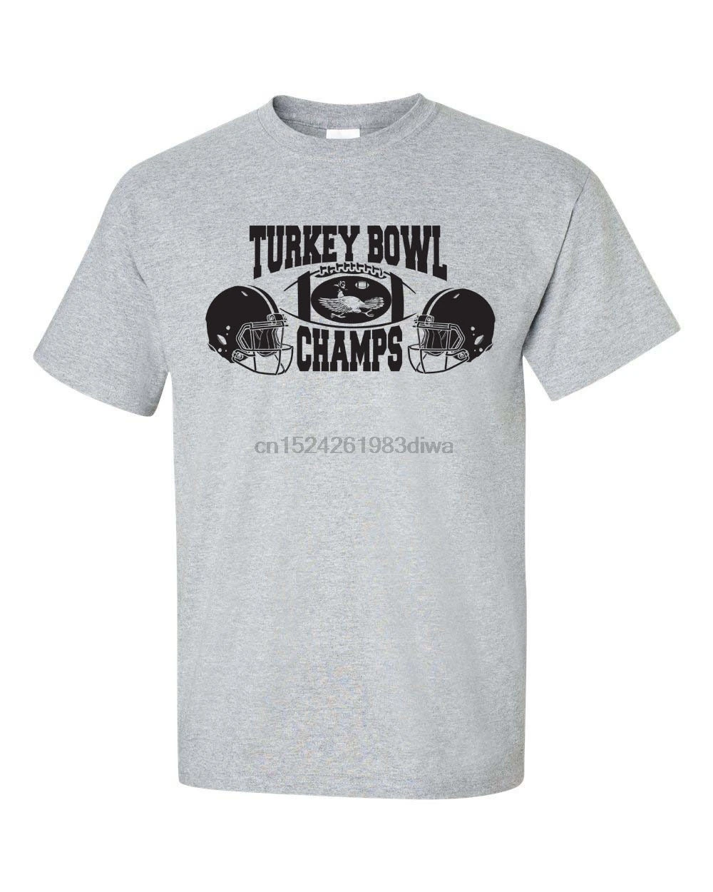 

TURKEY BOWL CHAMPS Thanksgiving Day Football Family Team Fun Men Tee Shirt593