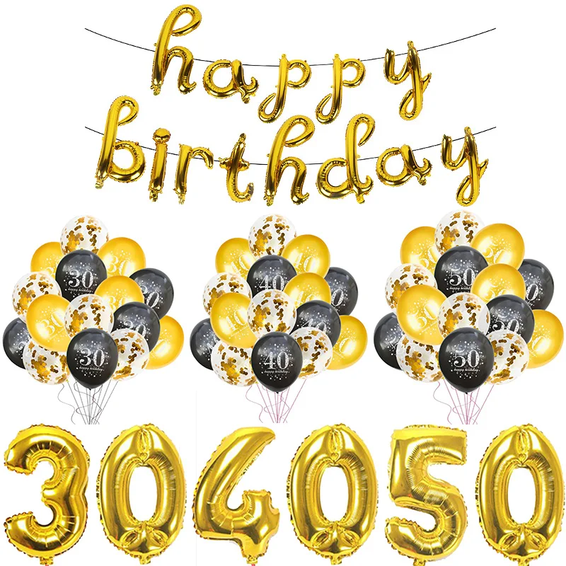 JOY ENLIFE надувные шары с конфетти 12 дюймов латексные 30 40 50 60 лет День рождения