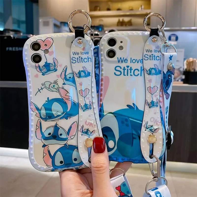 Стич Kawaii Disney чехол для телефона IPhone 11 12 Pro mini XR XS Max 8 7 Plus SE 2020 Мультфильм Мы люблю