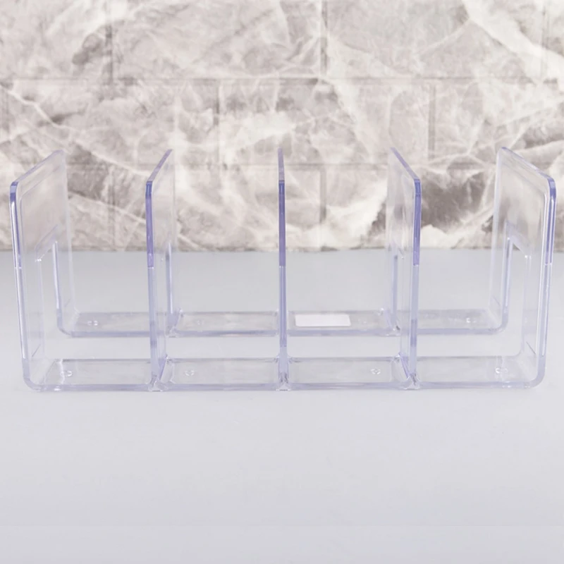 

Desktop Book Storage Rack Transparent Books Standing Bookshelf Divider Book Organizer Shelf Student Desk Office Accessories
