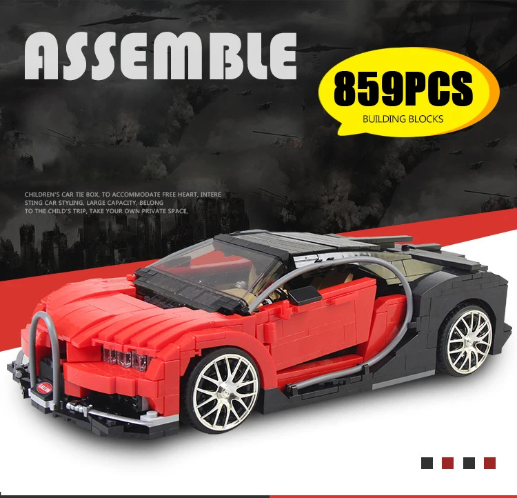 Техника Супер спортивный автомобиль Bugatti Veyron moc строительный блок Сборная модель