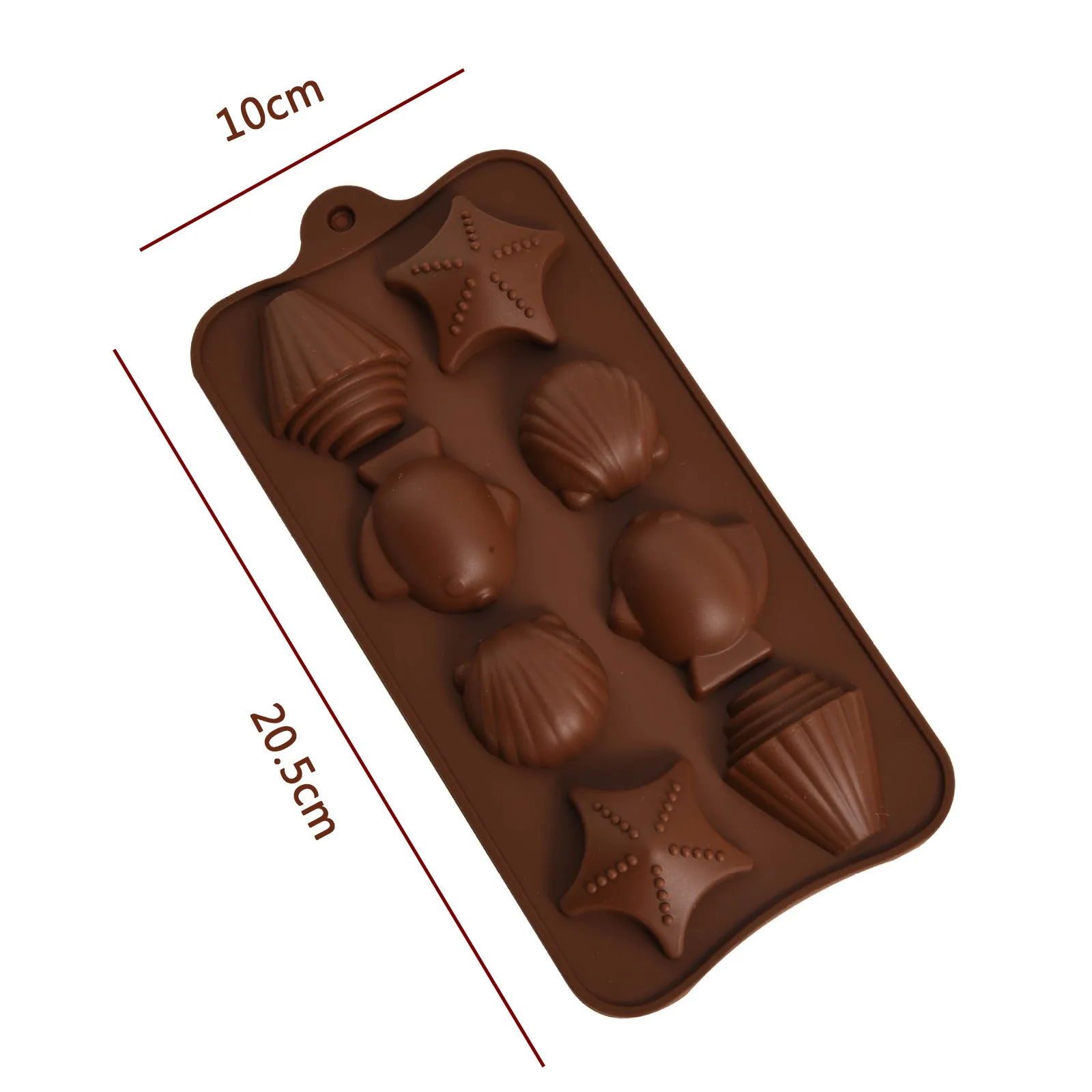 

3D Starfish Shell Silicone Chocolate Mold Non-stick Demould Silicone mold DIY Cake Decor Tools For Mousse Dessert Baking Mould