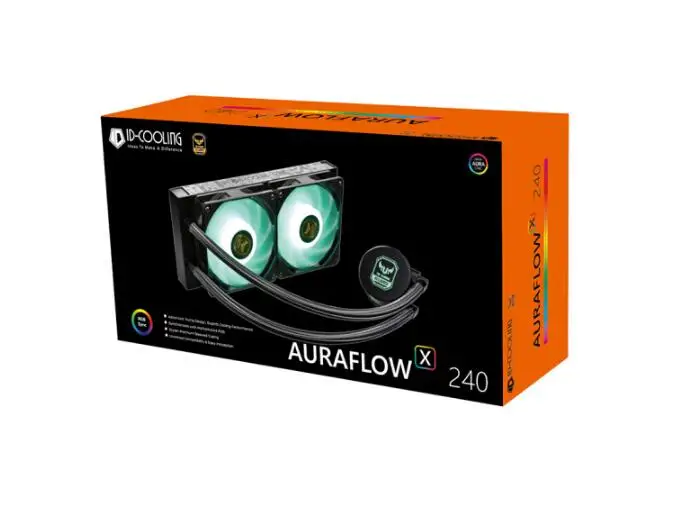 ID-охлаждение AURAFLOW 240 RGB световые эффекты Встроенный кулер ЦП с водяным