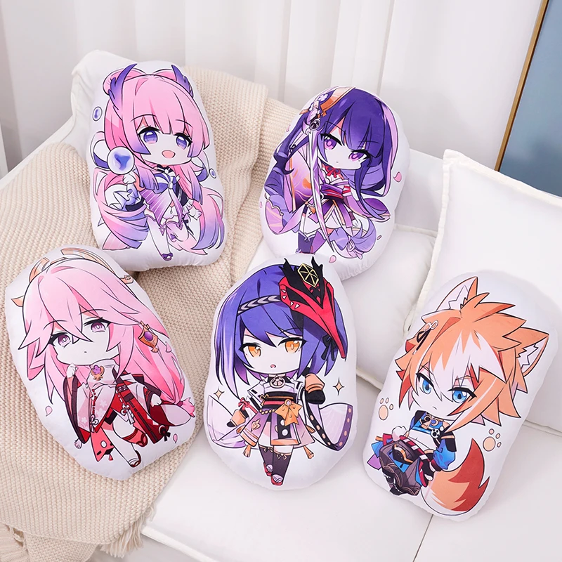 

35 Styles Genshin Impact Plush Toy Throw Pillow Beelzebul Kujo Sara Kazuha Diluc Sofa Cushion Room Decora Gifts For Child Fans