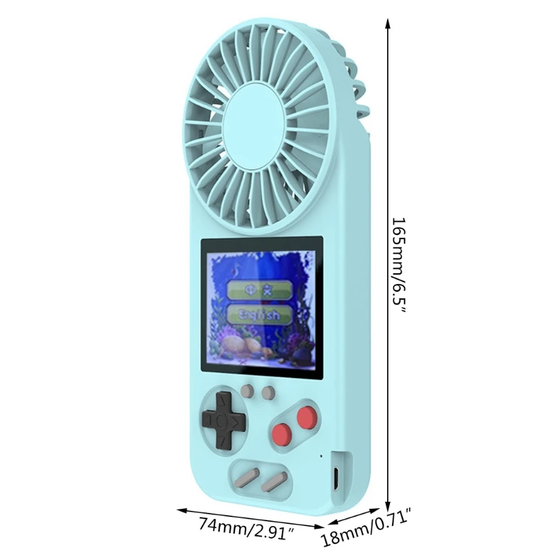 

Retro Mini Game Player Handheld Game Console w/ USB Fan with 500 Classic FC Games Console w/ Personal Mini Fan