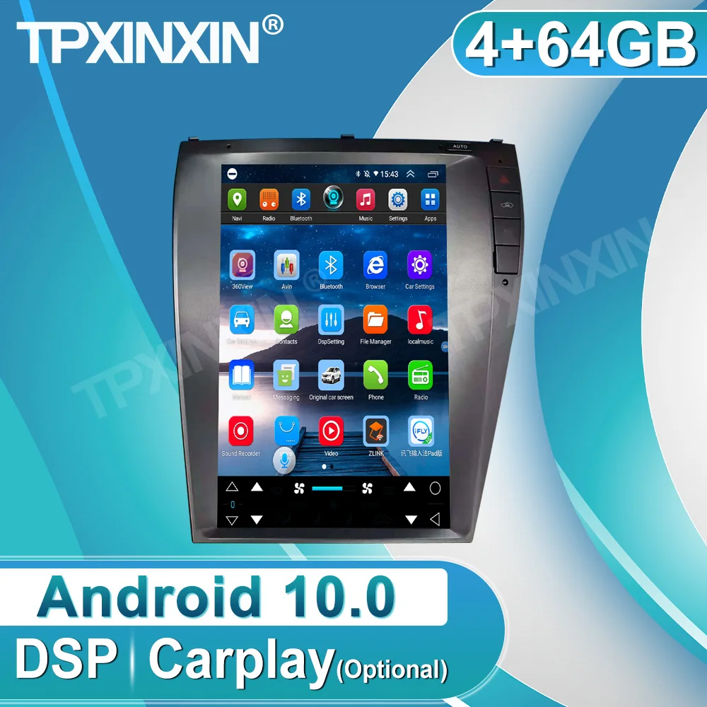 

Android 10 4G+64GB For Lexus ES 12.1 Inch IPS Touch Screen Navigation Car Multimedia GPS Radio Player Buit-in Carplay DSP