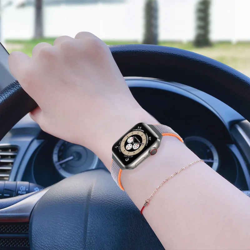 Slim Nylon band for Apple watch strap 44mm 40mm 42mm 38mm 42 mm smartwatch Sport Loop bracelet Apple watch serie 3 4 5 SE 6 band