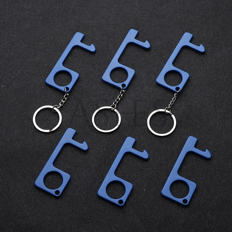 

Contactless Hygienic Safe Germ Free Door Opener Tool with No Touch Stylus ATM Card Machine Multifunction Keychain Bottle Opener