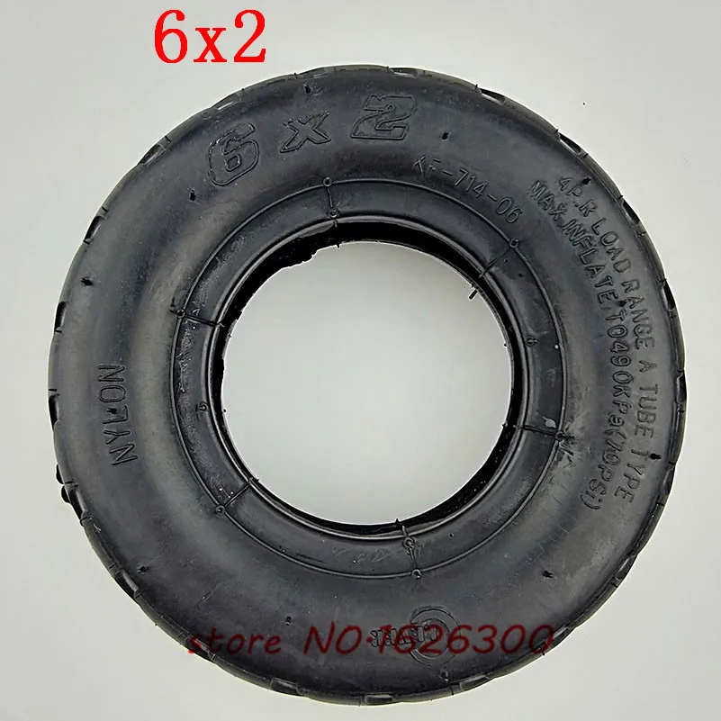 Размер 6X2 Tireand набор внутренних трубок 6 дюймов подходит для электрического скутера, стула колеса грузовика F0 пневматическая колесная тележка, воздушный колесный велосипед