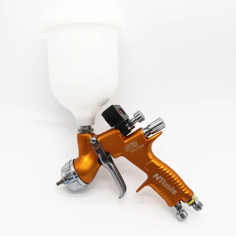 Мини пистолет распылитель для краски с цифровым дисплеем краскопульт на лице