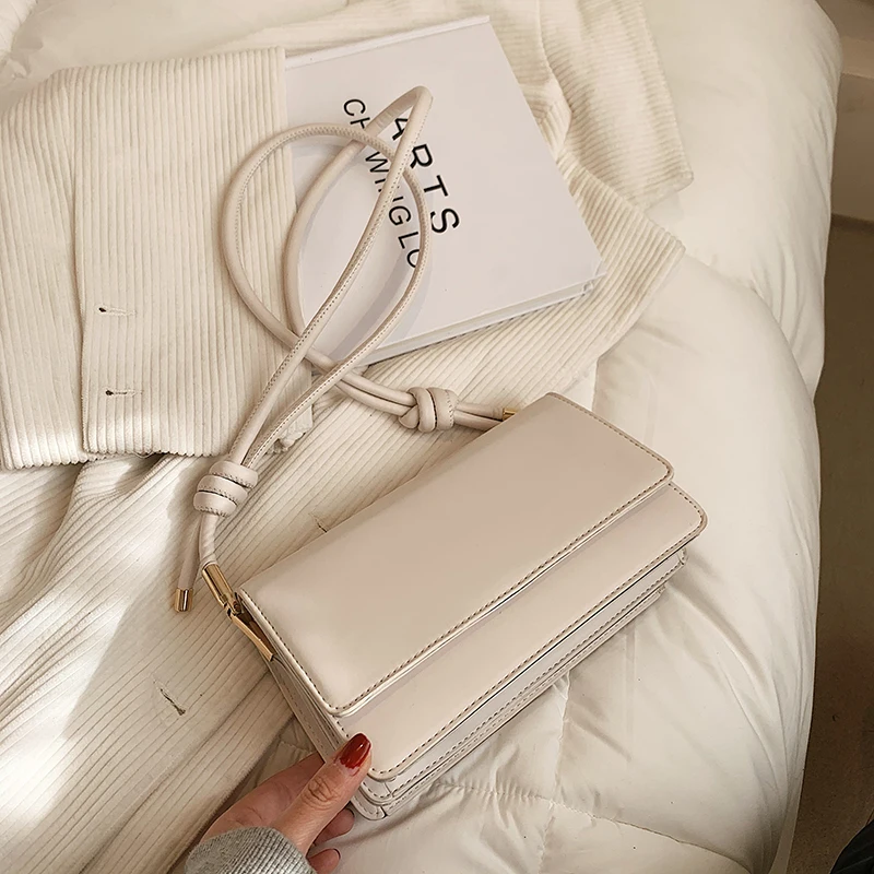 

Fashion Pure Color Simple Female Hand Bags sac femme Small Flap Shoulder Bag High Quality Solid PU Leather Women Cross Body Bag