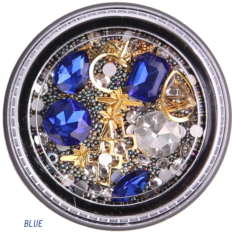 DIY 3D украшение для ногтей из бриллиантов Красочные смешанные микро бусины