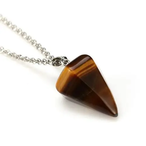 

Natural Gemstone Crystal Healing Stone Bead Pendant Necklace